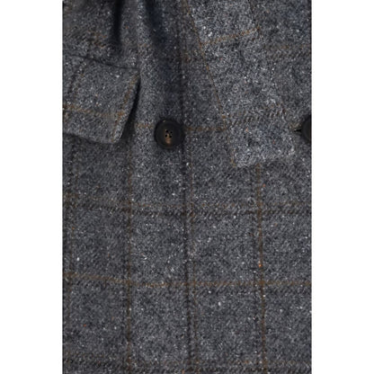 Overcoat by Brunello Cucinelli for women in polyamide viscose alpaca & merino wool gray & patterned features a cosy chic silhouette, artfully detailed with a sophisticated and premium pockets for a cosy chic finish.