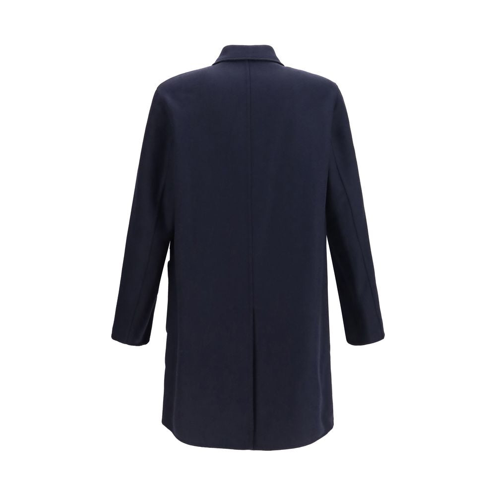 Overcoat by Etro for men in polyamide & merino wool blue features a cosy chic silhouette, artfully detailed with a sophisticated v-neck neckline and premium pockets for a cosy chic finish.
