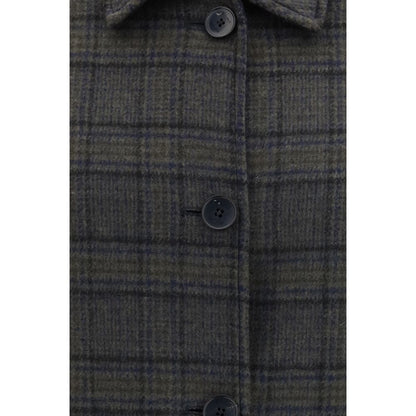 Overcoat by Etro for men in polyamide & merino wool blue features an satoral silhouette, showcasing a sophisticated and satoral pockets for a premium, timeless look.