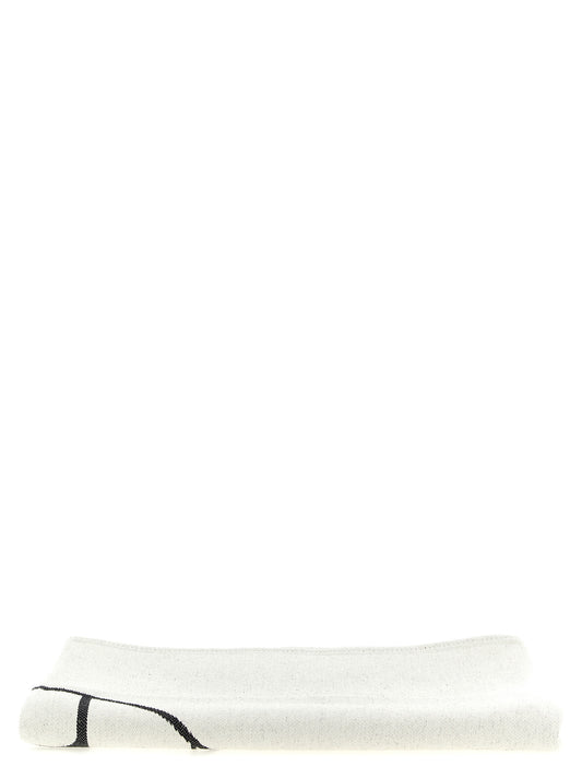 Beach Towel by Maison Michel for women in cotton bicolour, black, white & jacquard presents a distinguished silhouette, perfectly capturing the distinguished essence of Cotton Beach Towel with its luxurious feel.
