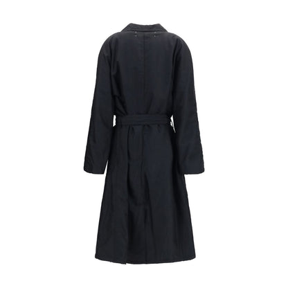 Overcoat by Maison Margiela for women in polyamide wool black features an satoral silhouette, showcasing a sophisticated and satoral pockets & insulated for a premium, timeless look.