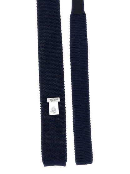 Brunello Cucinelli Blue Silk Tie