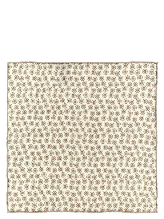 Brunello Cucinelli Beige Silk Foulard