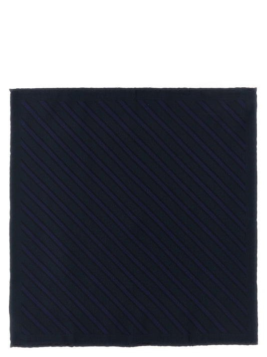 Brunello Cucinelli Blue Silk Pocket Square