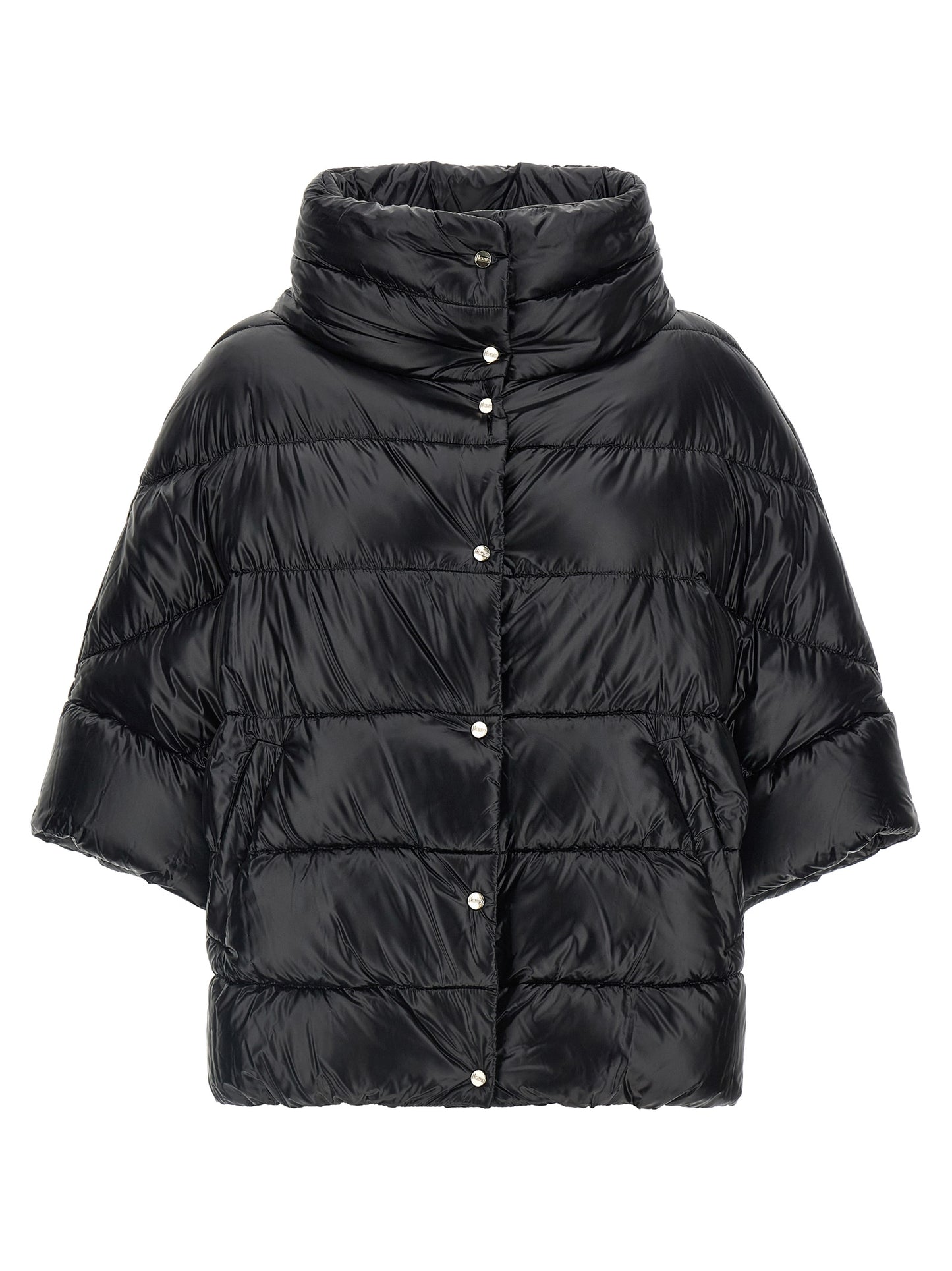 Herno Black Polyamide Coat