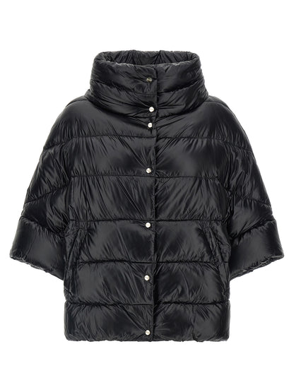 Herno Black Polyamide Coat