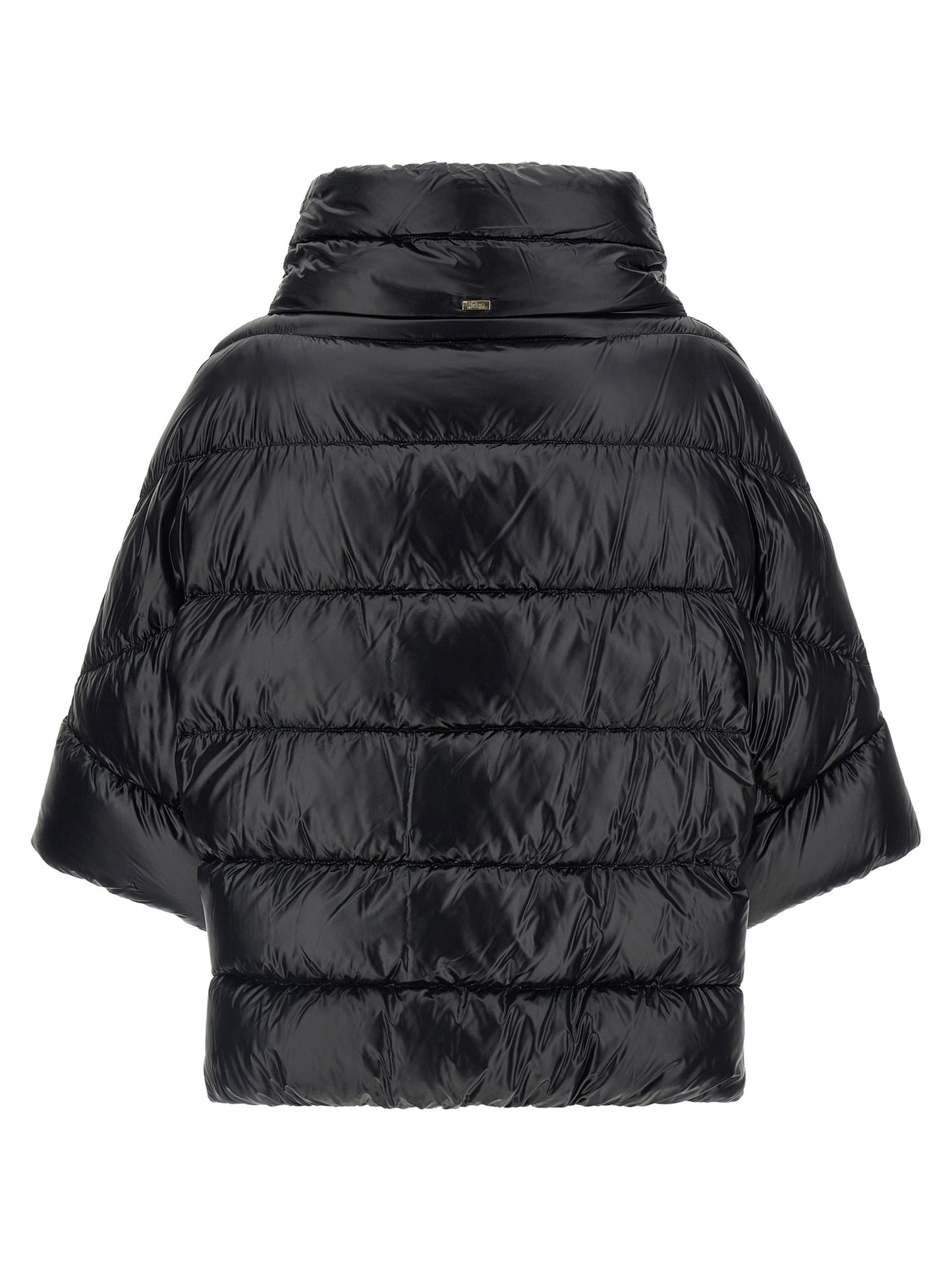 Herno Black Polyamide Coat
