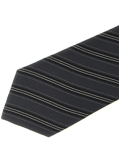 Saint Laurent Gray Silk Tie