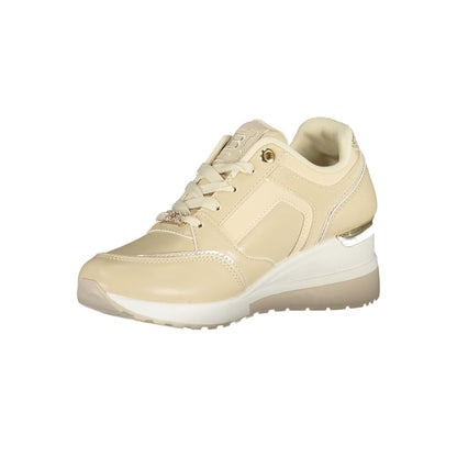 Laura Biagiotti Beige Polyester Athletic Sneakers