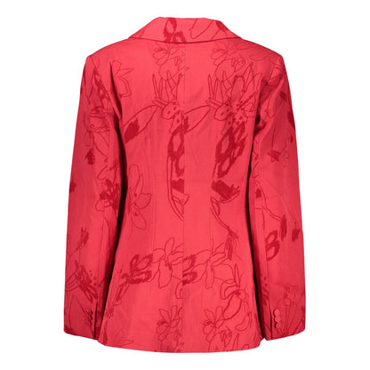 Desigual Red Polyester Blazer