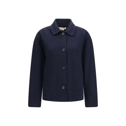 Jacket by Marni for women in wool blue presents a authentic silhouette, artfully detailed with a authentic and functional pockets for a premium authentic finish.