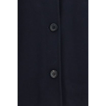 This Jacket by Marni for women in wool blue showcases a magnificent silhouette, meticulously crafted with a distinctive and functional pockets for a magnificent finish.