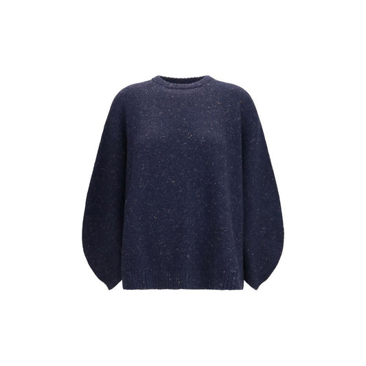 Sweatshirt by Fabiana Filippi for women in polyamide mohair merino & alpaca wool blue features an enviable silhouette, showcasing a premium and refined crew neckline for a truly enviable finish.