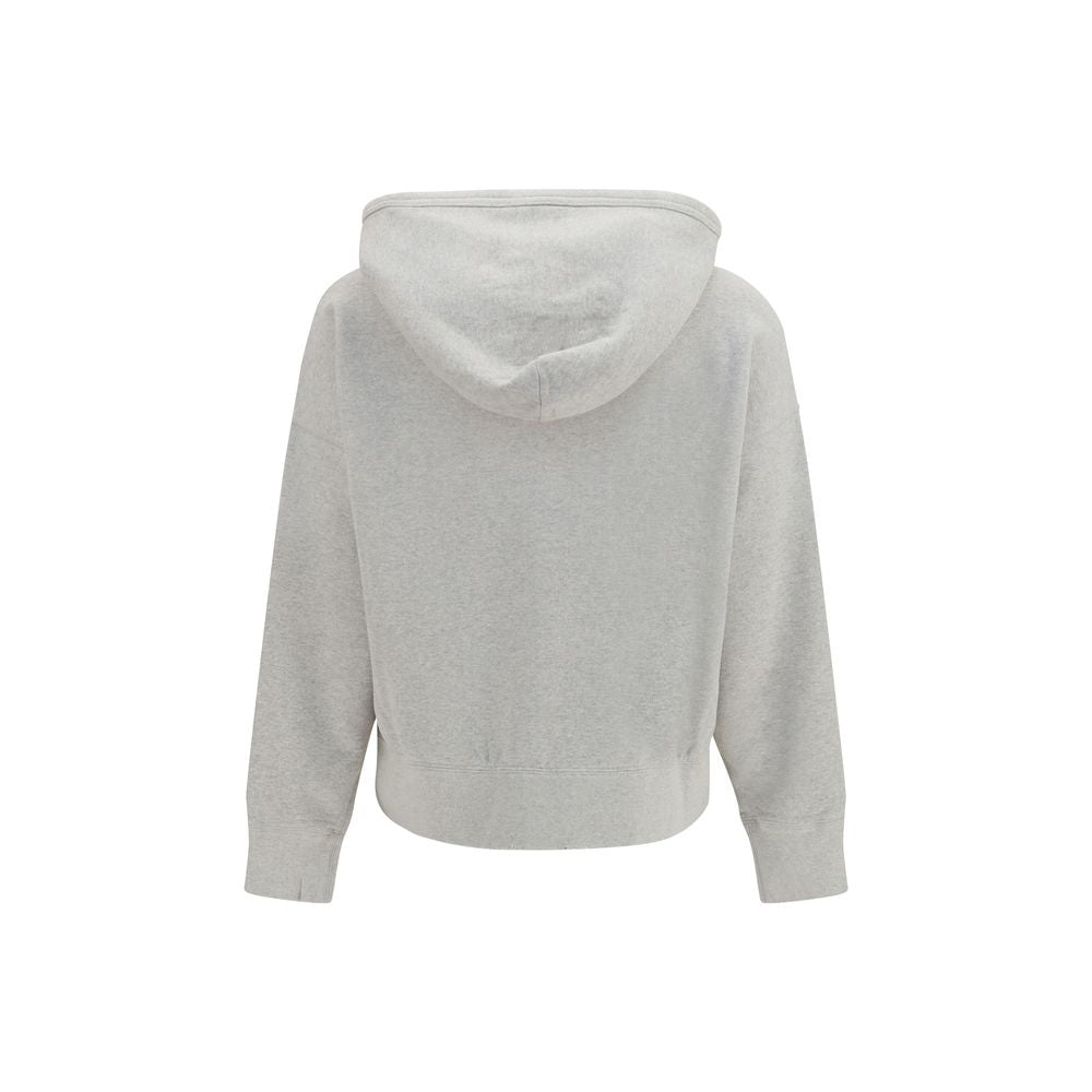 Sweatshirt Hoodie by Prada for women in cotton gray features a edgy silhouette, detailed with a edgy hooded neckline and for a refined finish.