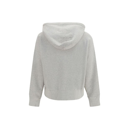 Sweatshirt Hoodie by Prada for women in cotton gray features a edgy silhouette, detailed with a edgy hooded neckline and for a refined finish.