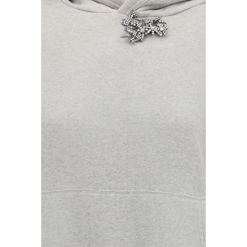 Sweatshirt Hoodie by Prada for women in cotton gray features a authentic silhouette, showcasing a sophisticated and authentic detail for a refined finish.