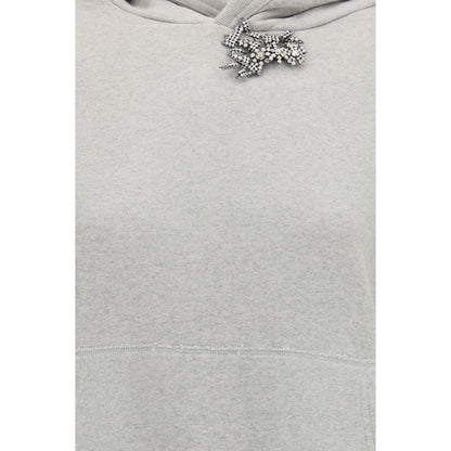 Sweatshirt Hoodie by Prada for women in cotton gray features a authentic silhouette, showcasing a sophisticated and authentic detail for a refined finish.