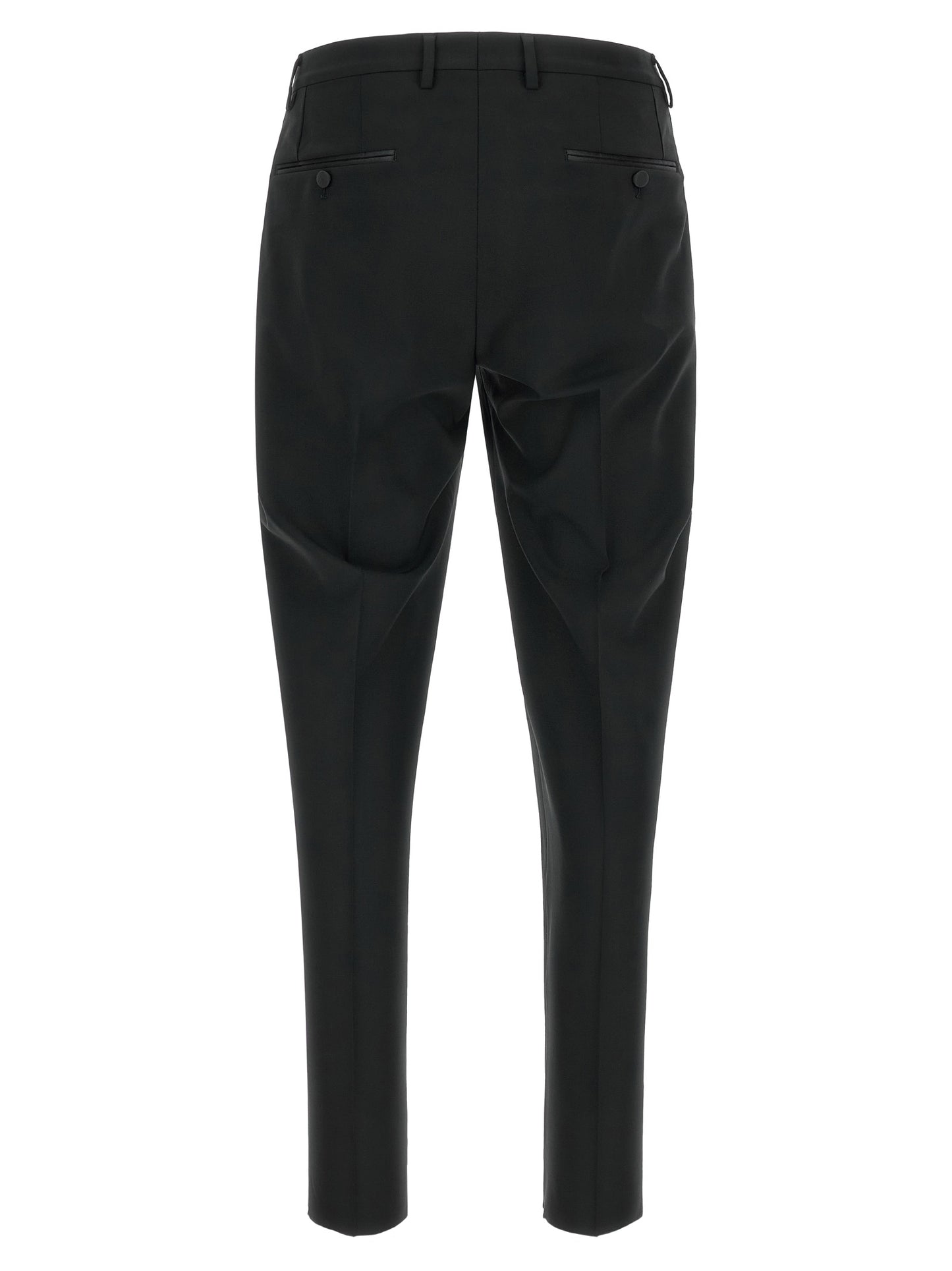 Dolce & Gabbana Black Virgin Wool Two-Piece Suit