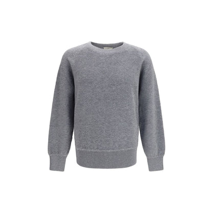 Sweatshirt by Piacenza Cashmere for men in cashmere virgin wool gray features an exquisite silhouette, showcasing long-sleeve and crew neckline details for a exquisite look.