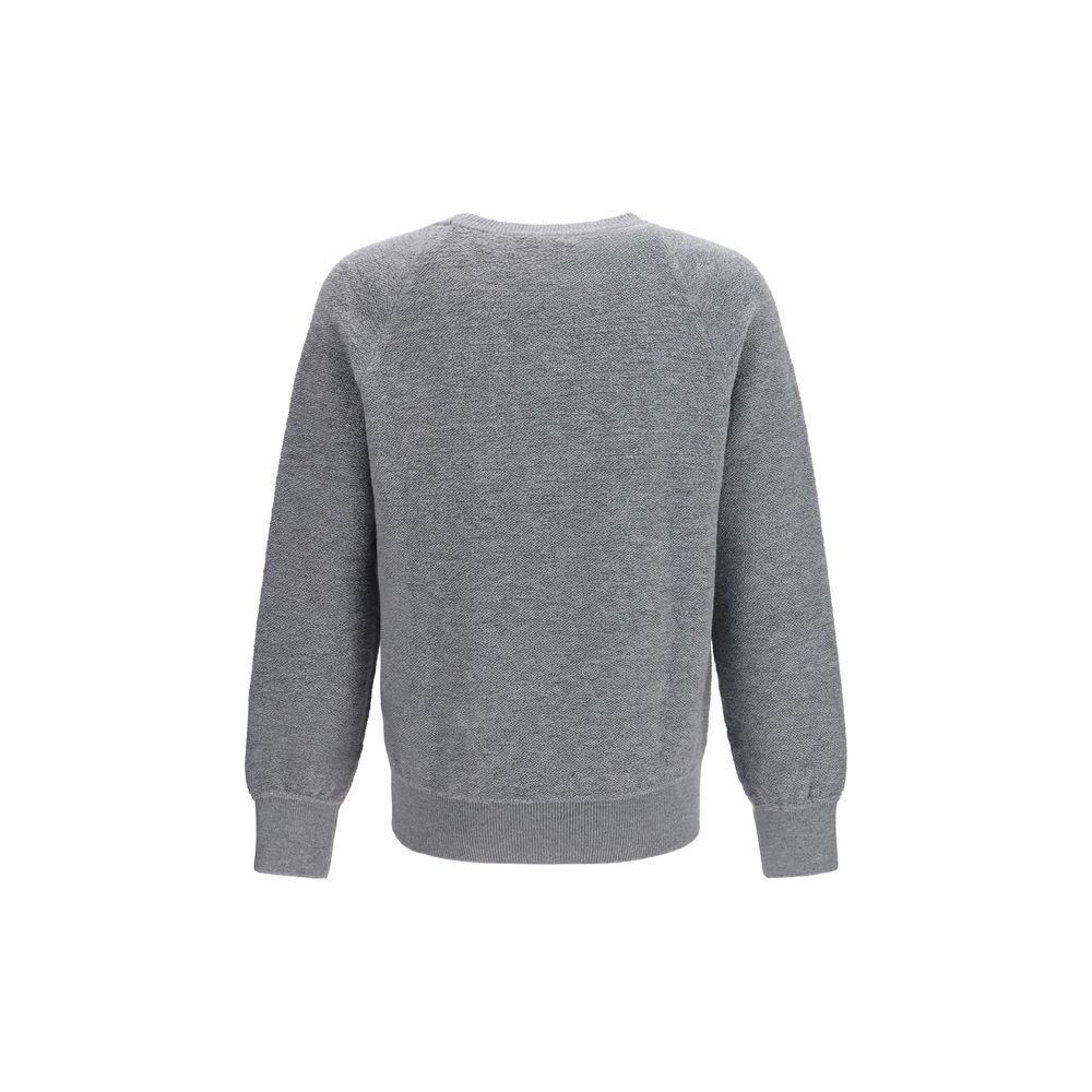 Sweatshirt by Piacenza Cashmere for men in cashmere virgin wool gray presents a smart casual silhouette, featuring a smart casual crew neckline and for a sophisticated look.