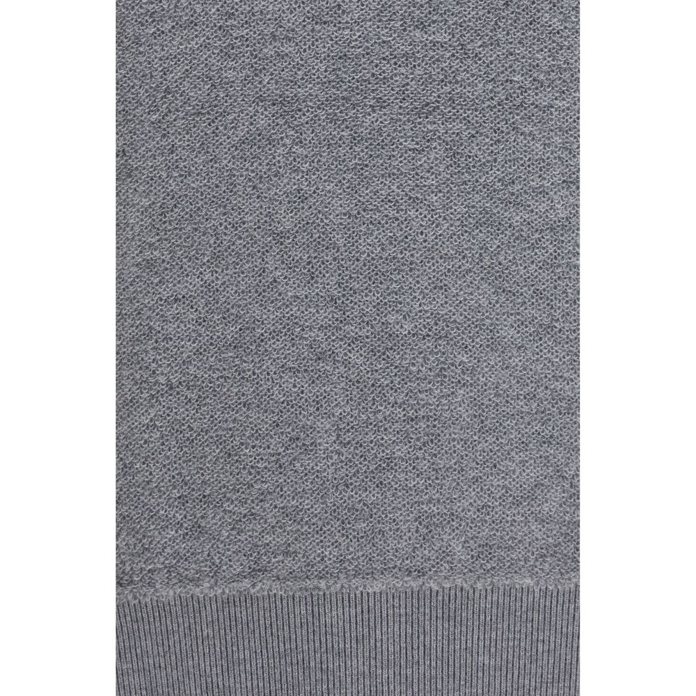 Sweatshirt by Piacenza Cashmere for men in cashmere virgin wool gray features an enviable silhouette, showcasing a premium and refined for a truly enviable finish.