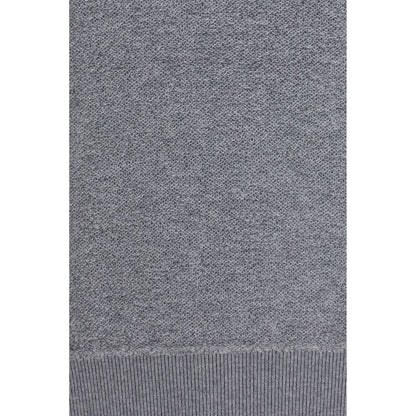Sweatshirt by Piacenza Cashmere for men in cashmere virgin wool gray features an enviable silhouette, showcasing a premium and refined for a truly enviable finish.