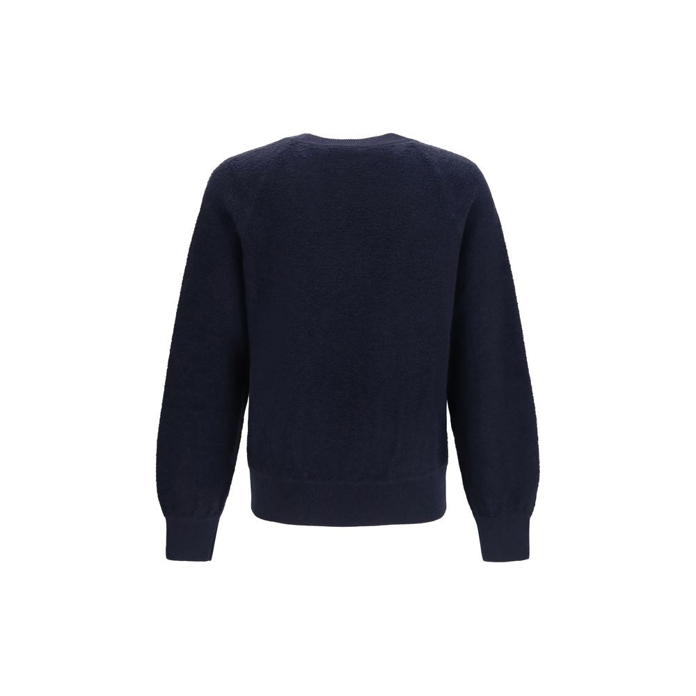 Sweatshirt by Piacenza Cashmere for men in cashmere virgin wool blue features an enviable silhouette, showcasing a premium and refined crew neckline for a truly enviable finish.