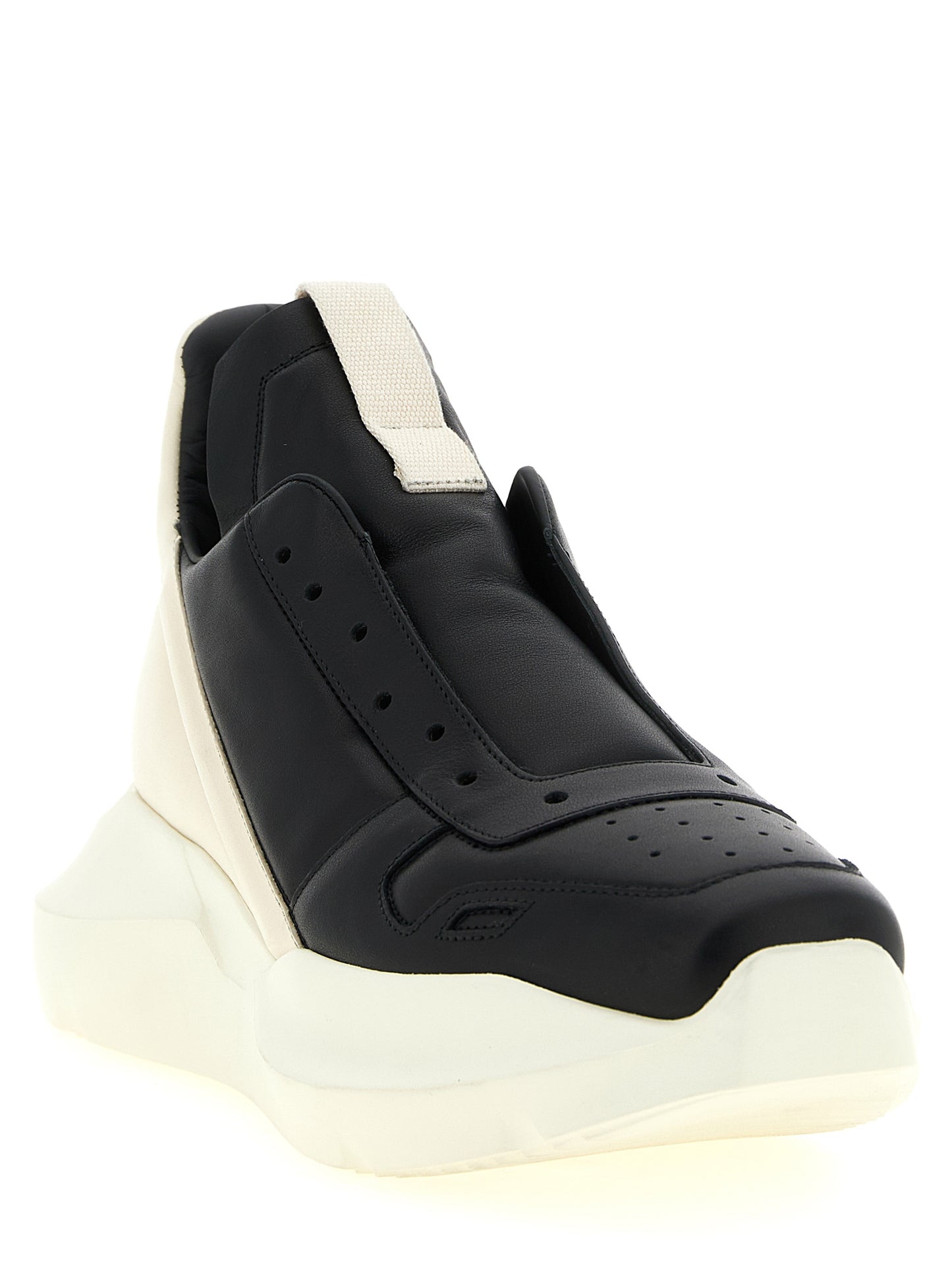 Rick Owens Bicolor Calfskin Chunky Sneakers