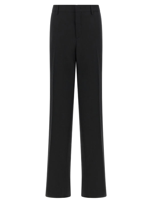 Tagliatore Black Polyester Dress Pants