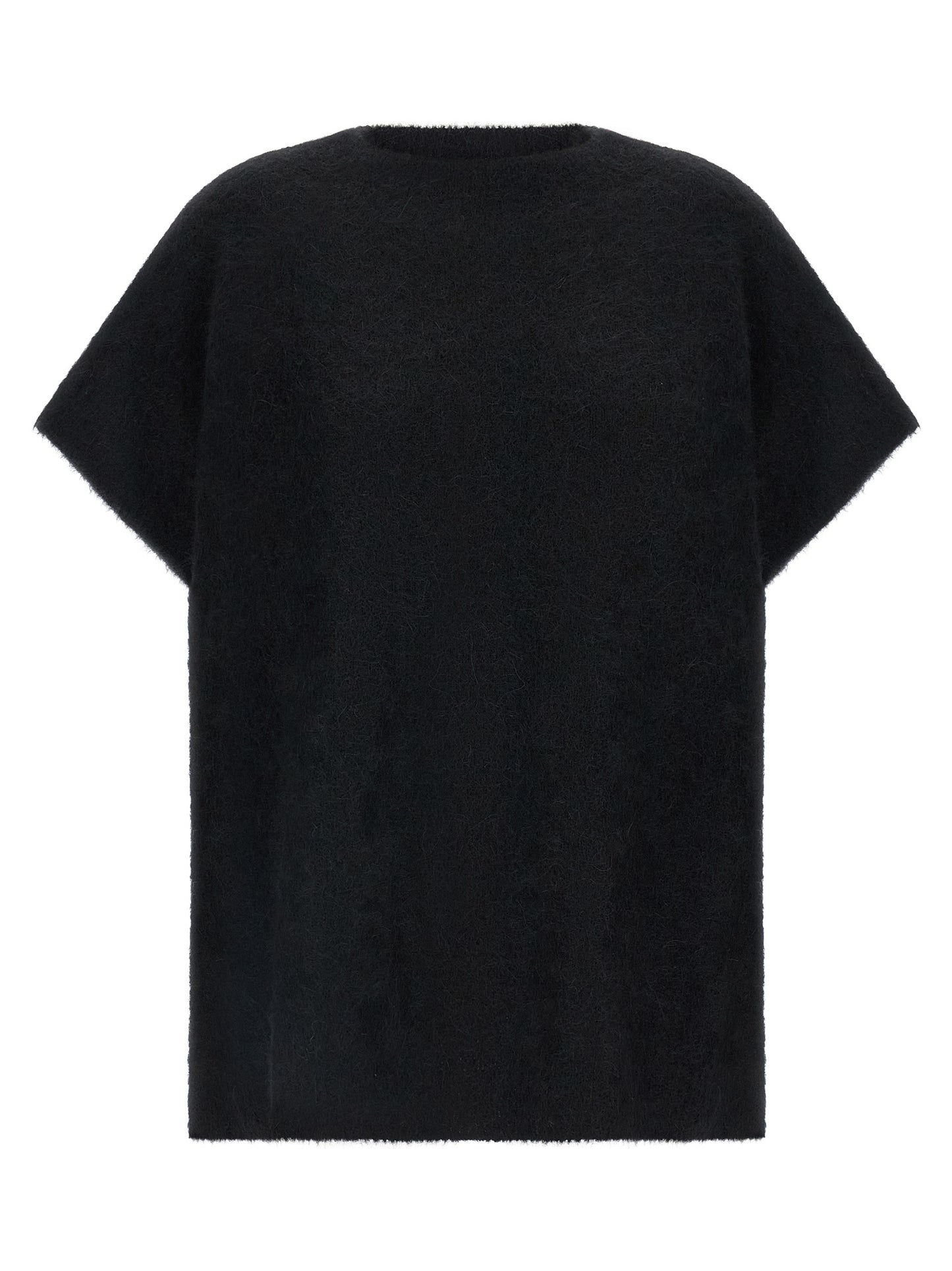 NUDE Black Alpaca Leather Cardigan