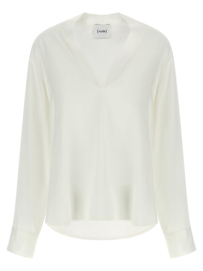 NUDE White Viscose Blouse