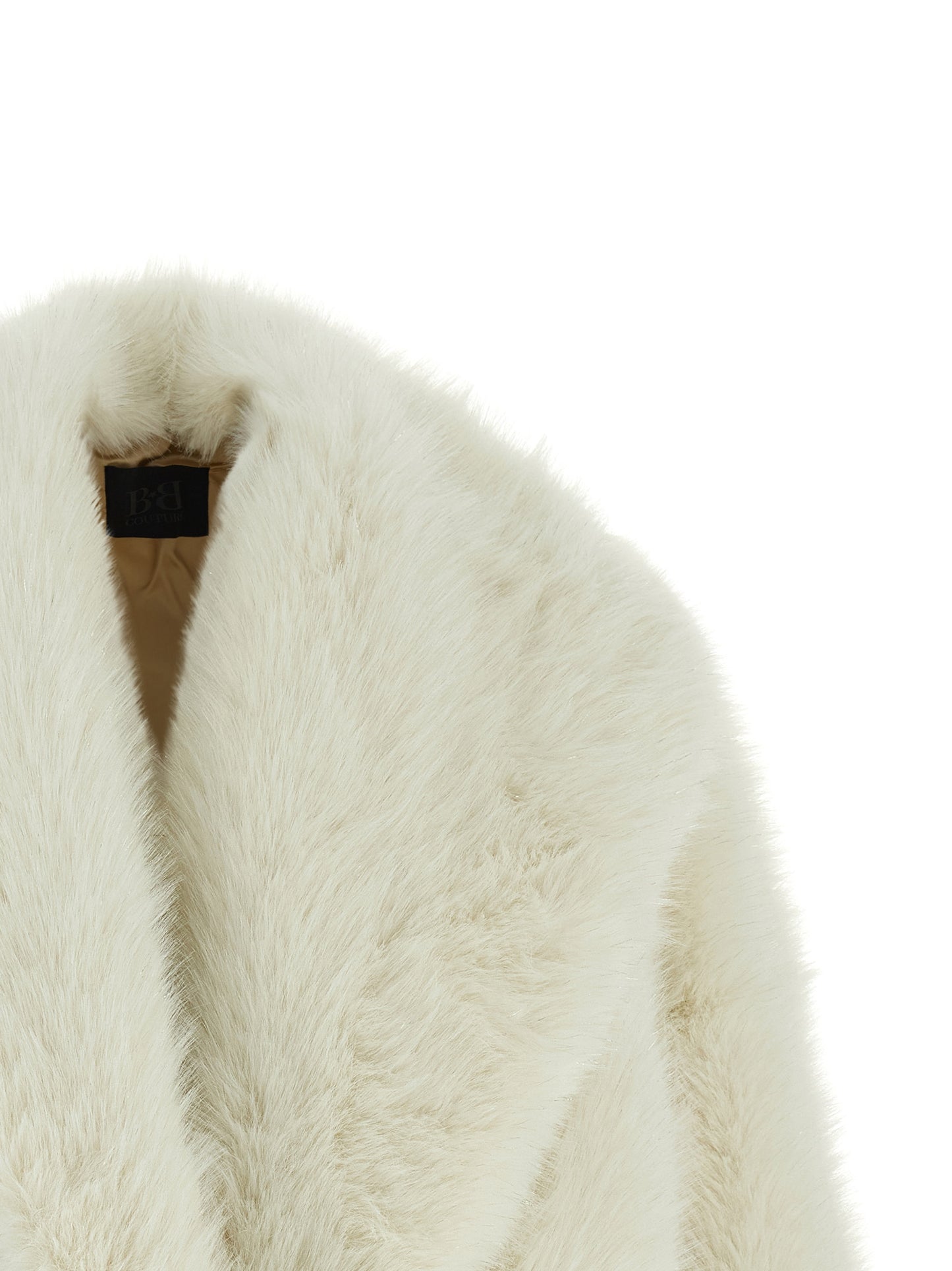 B&B COUTURE White Polyester Biker Jacket
