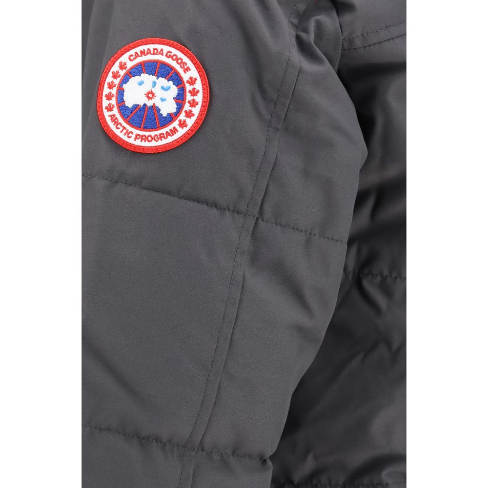 Canada Goose Men's Padded Hooded &High Collar Cotton & Polyester Parka - Gray