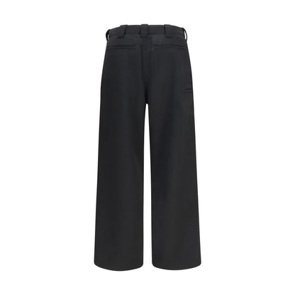 Chinos Pants by Kenzo for men in virgin wool black features an utilitarian-chic silhouette, showcasing a utilitarian-chic regular-fit with a long cut and for a refined look.