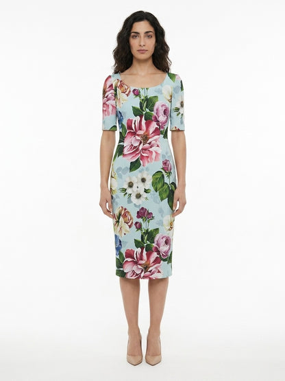 Dolce & Gabbana Multicolor Elastane Casual Dress