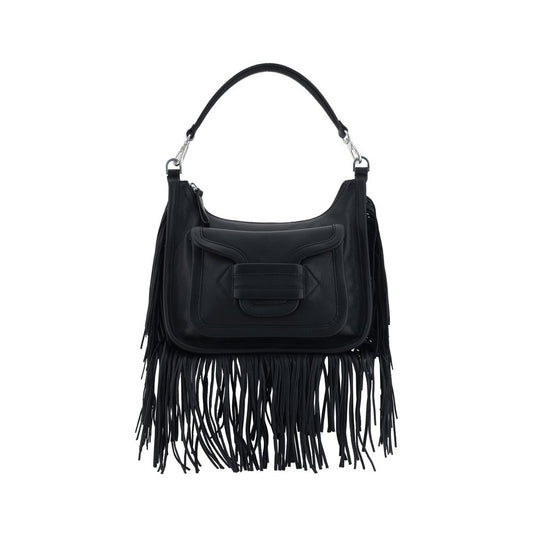 Shoulder Flap Bag by Pierre Hardy for women in bos taurus calf leather black presents a versatile silhouette, showcasing a secure snap, flap & zipper and versatile with versatile shoulder-strap, adjustable-strap & handle for a sophisticated look.