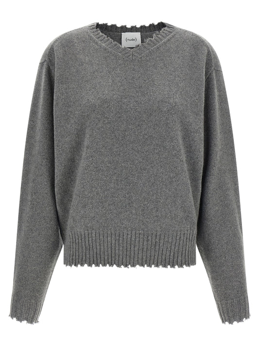 NUDE Gray Cashmere Cardigan