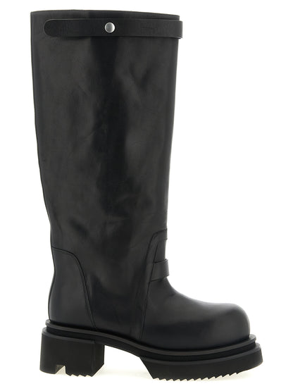 Rick Owens Black Calfskin Over The Knee