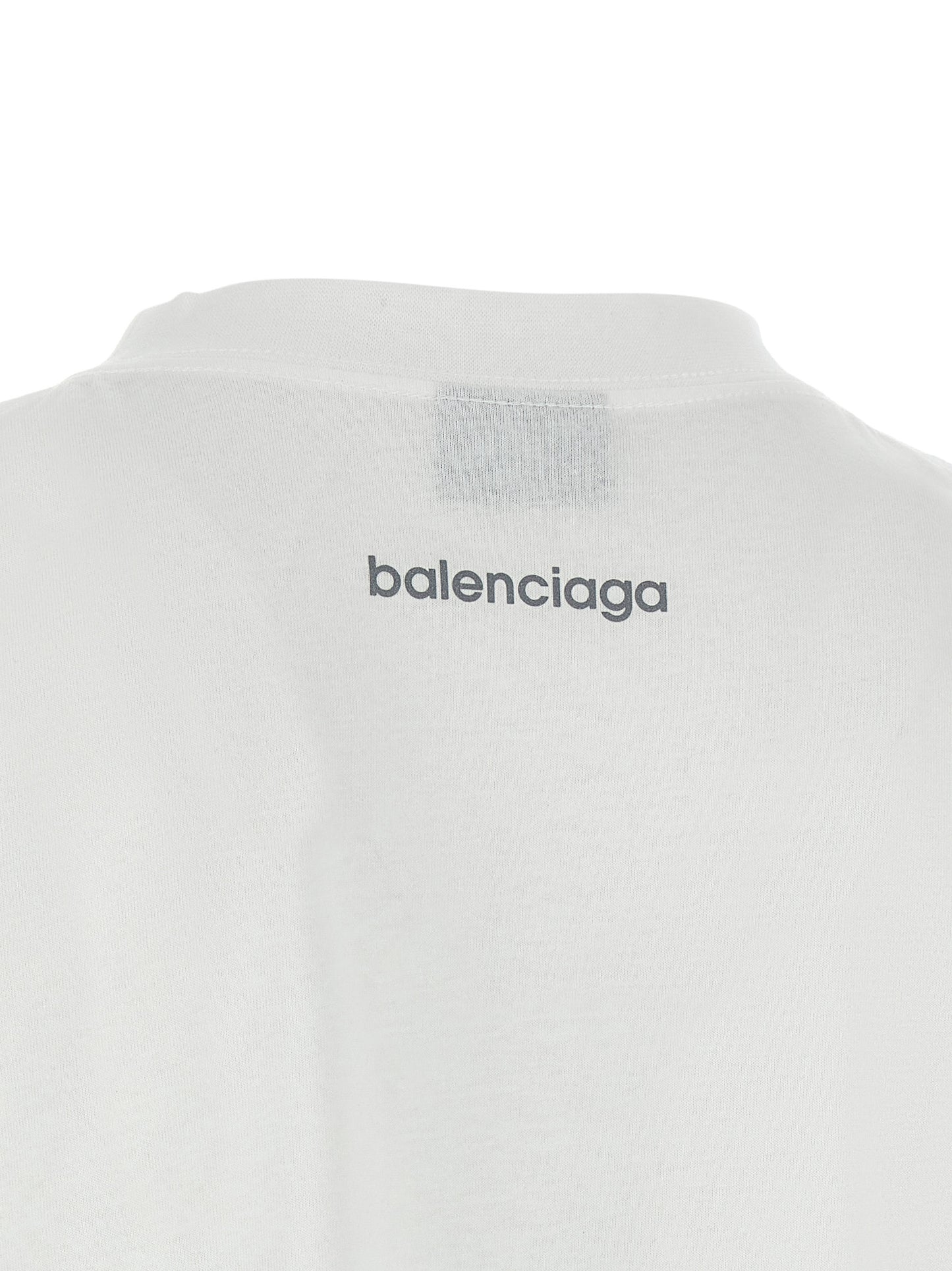Balenciaga White Cotton T-Shirt