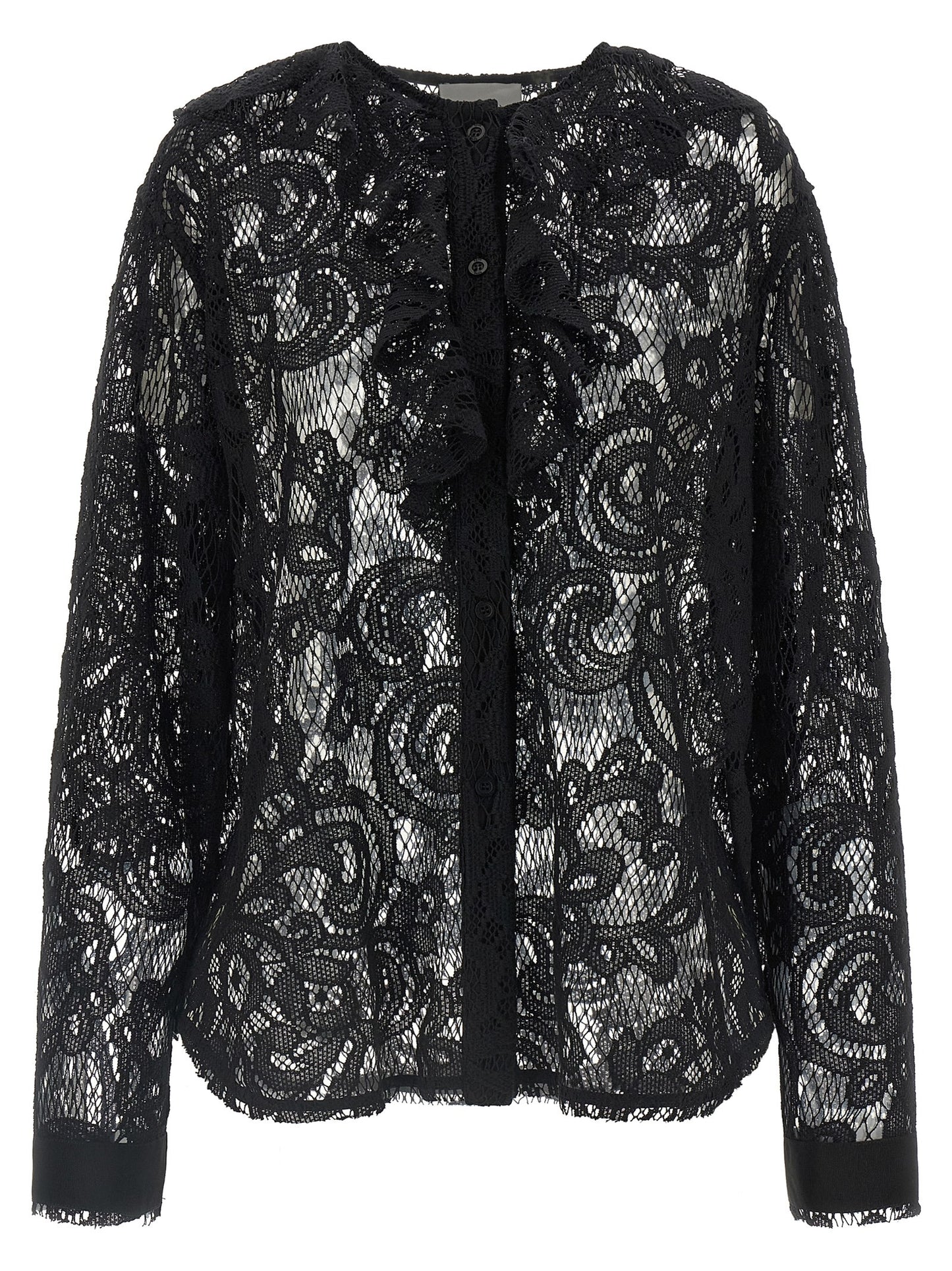NUDE Black Cotton Blouse