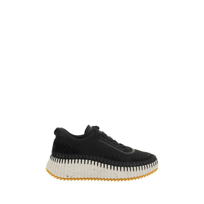 Chloé Women's Athletic Nylon Polyester & Cotton Sneakers - Black Monogram