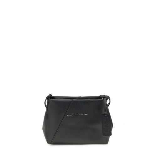Shoulder Bag by MM6 for women in bos taurus calf leather black, white & signature showcases a enviable silhouette, artfully detailed with a secure , organized , and versatile shoulder-strap & adjustable-strap for a enviable look.