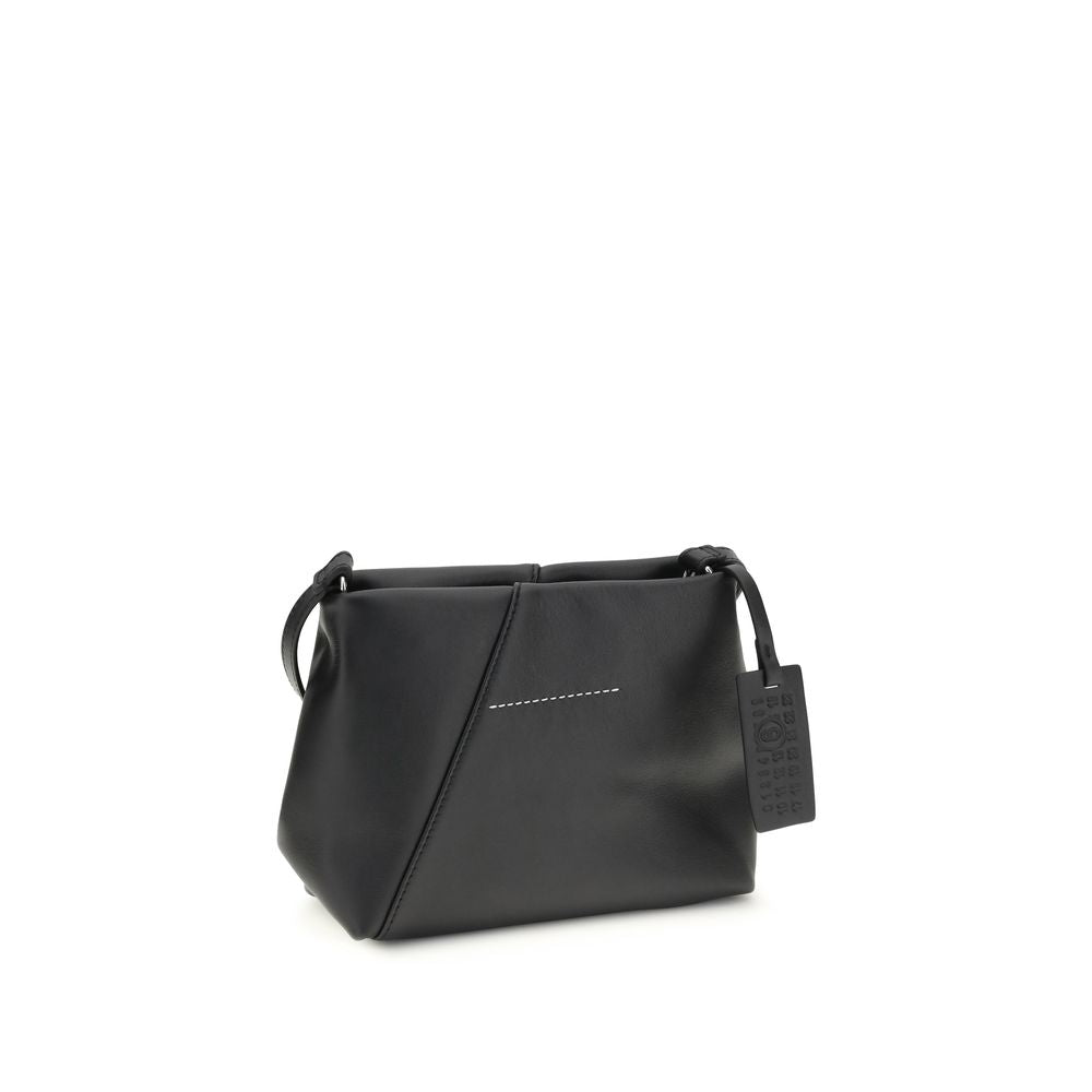 Shoulder Bag by MM6 for women in bos taurus calf leather black, white & signature features a effortless sophistication silhouette, secured by a with ample and versatile shoulder-strap & adjustable-strap for a effortless sophistication finish.