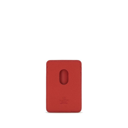 Cardholder Wallet by Valentino Garavani for women in bos taurus calf leather red & signature showcases a enchanting silhouette, artfully detailed with the signature style of the V Logo Bos Taurus Calf Leather Cardholder Wallet and functional card-organization.