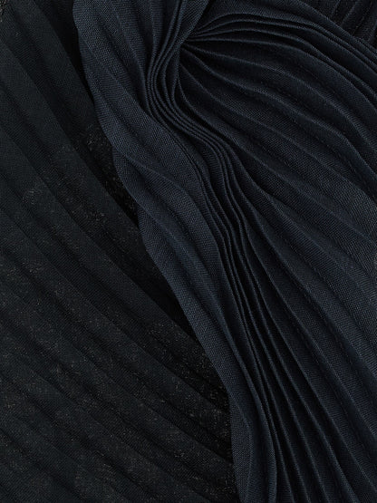 Issey Miyake Black Polyester Scarf