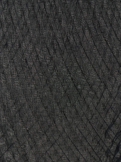 Issey Miyake Black Polyester Scarf