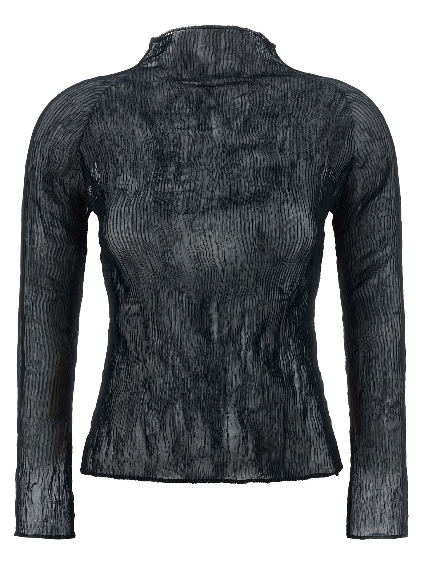 Issey Miyake Black Polyester Cardigan