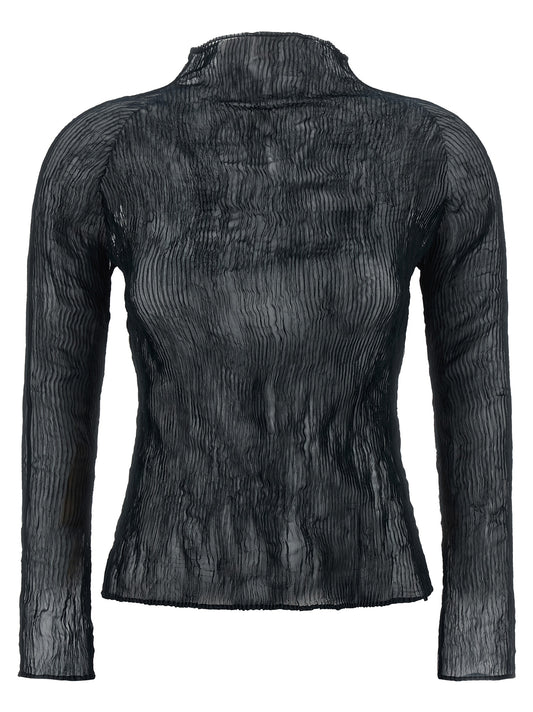 Issey Miyake Black Polyester Cardigan