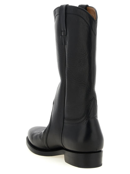 Jil Sander Black Calfskin Over The Knee