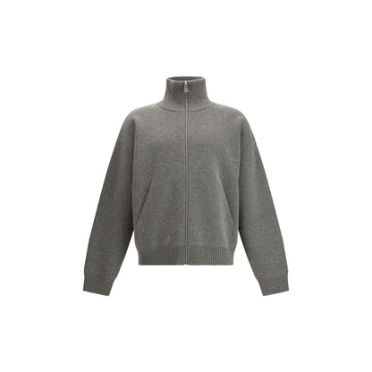 Cardigan by Axel Arigato for men in wool & nylon gray features an impeccable silhouette, showcasing a sophisticated high-collar neckline and long-sleeve detail for a truly impeccable finish.